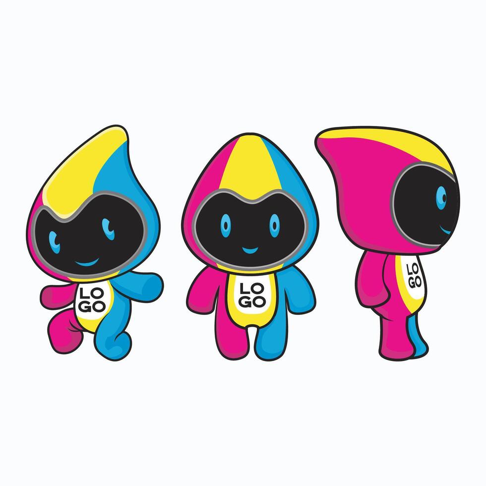Printer Ink Mascot vector