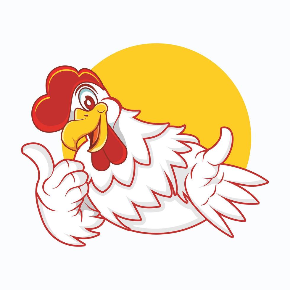 Chicken Smile Mascot vector
