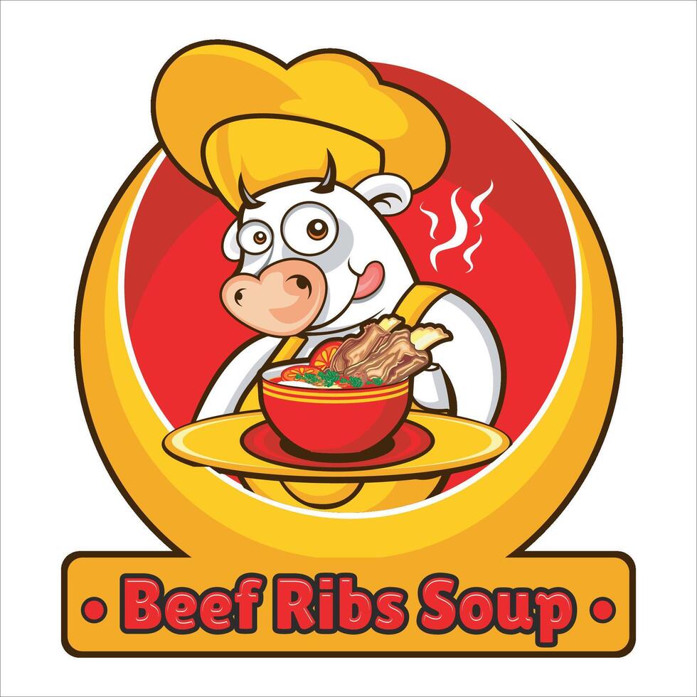 Beef Ribs Soup vector