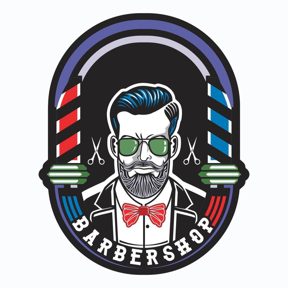 Men's Barbershop Logo vector