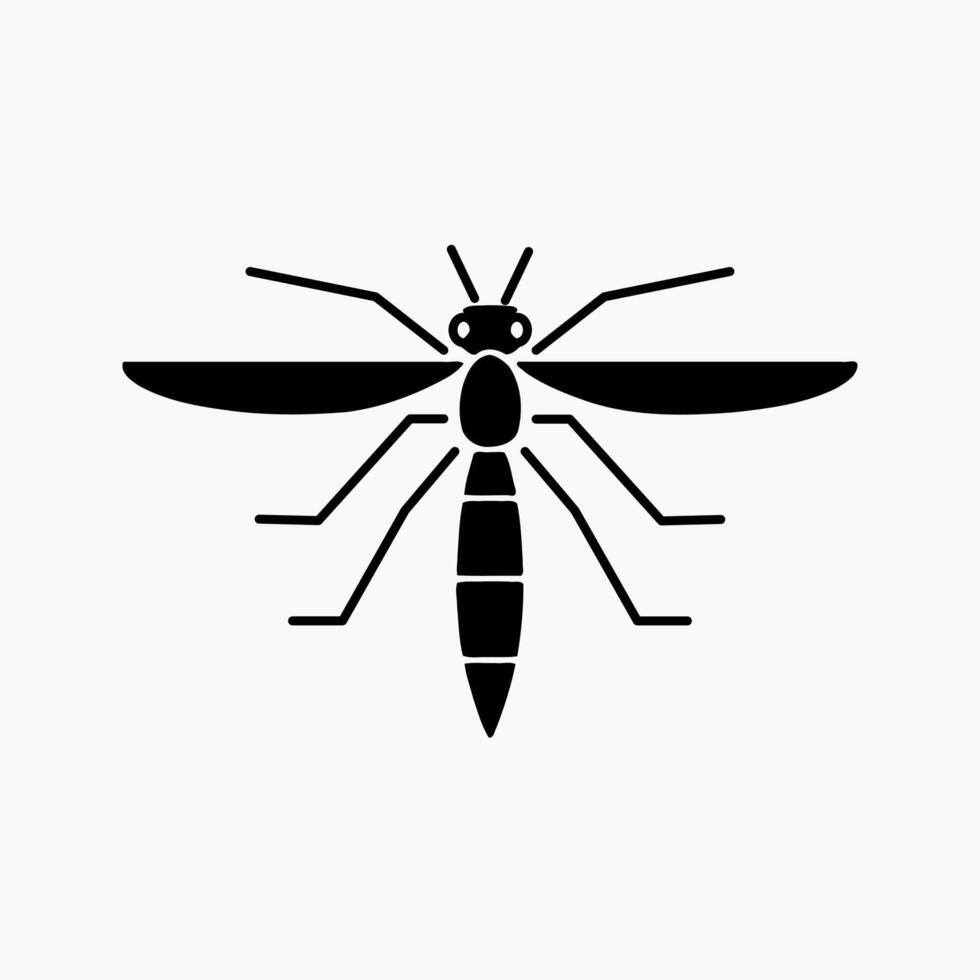 Design Illustration graphic of mosquito icon solid style. Suitable for anything related to animals vector