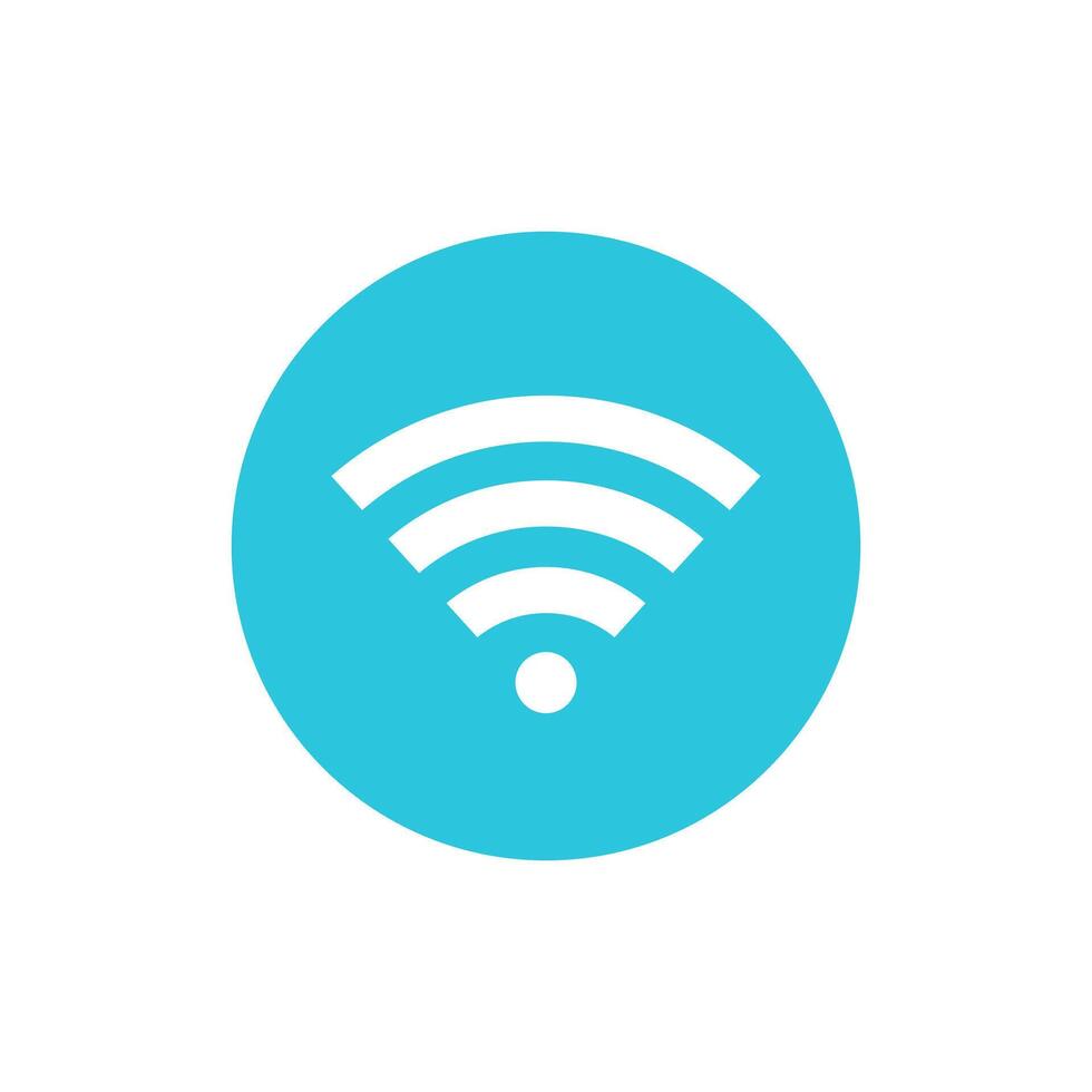 Wifi icon. Isolated on white background. From blue icon set. vector
