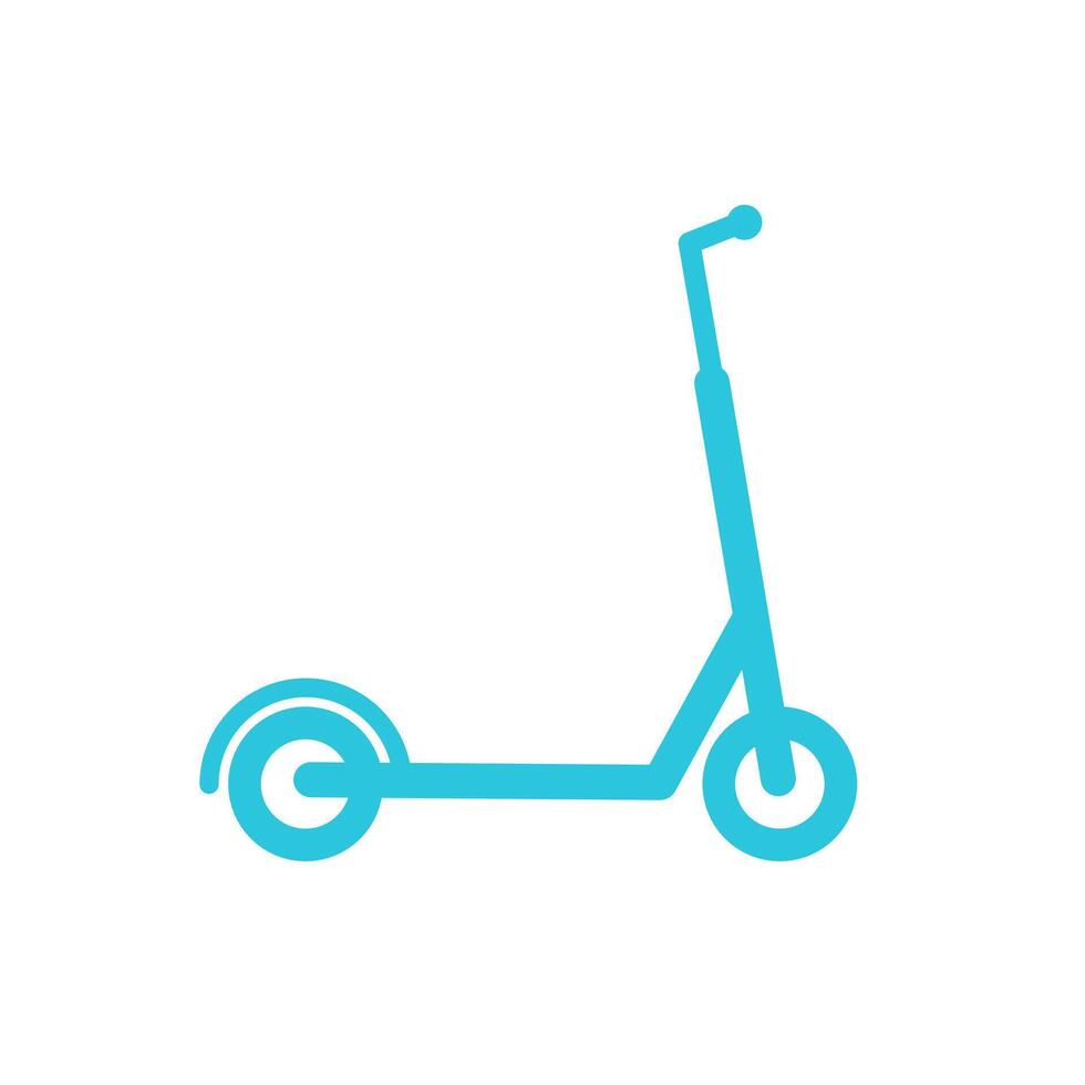 Electric scooter icon. Isolated on white background. From blue icon set. vector