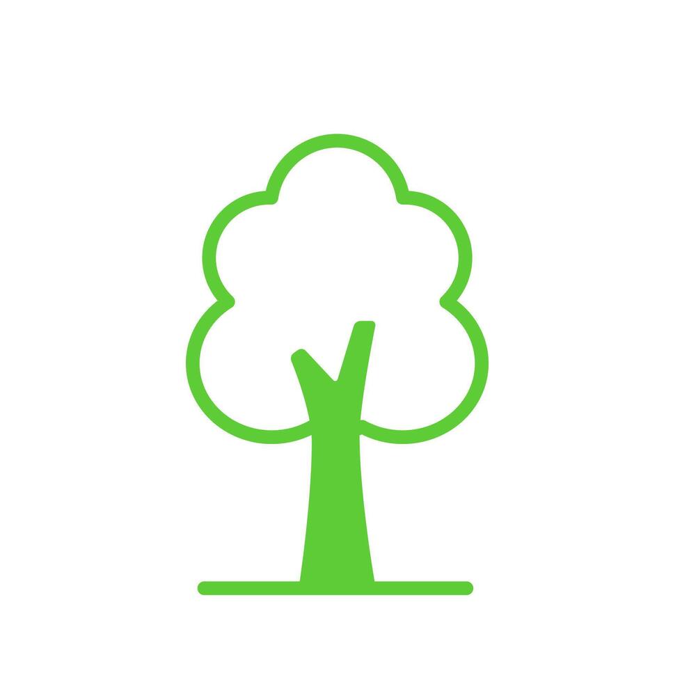 Eco tree icon. Isolated on white background. vector