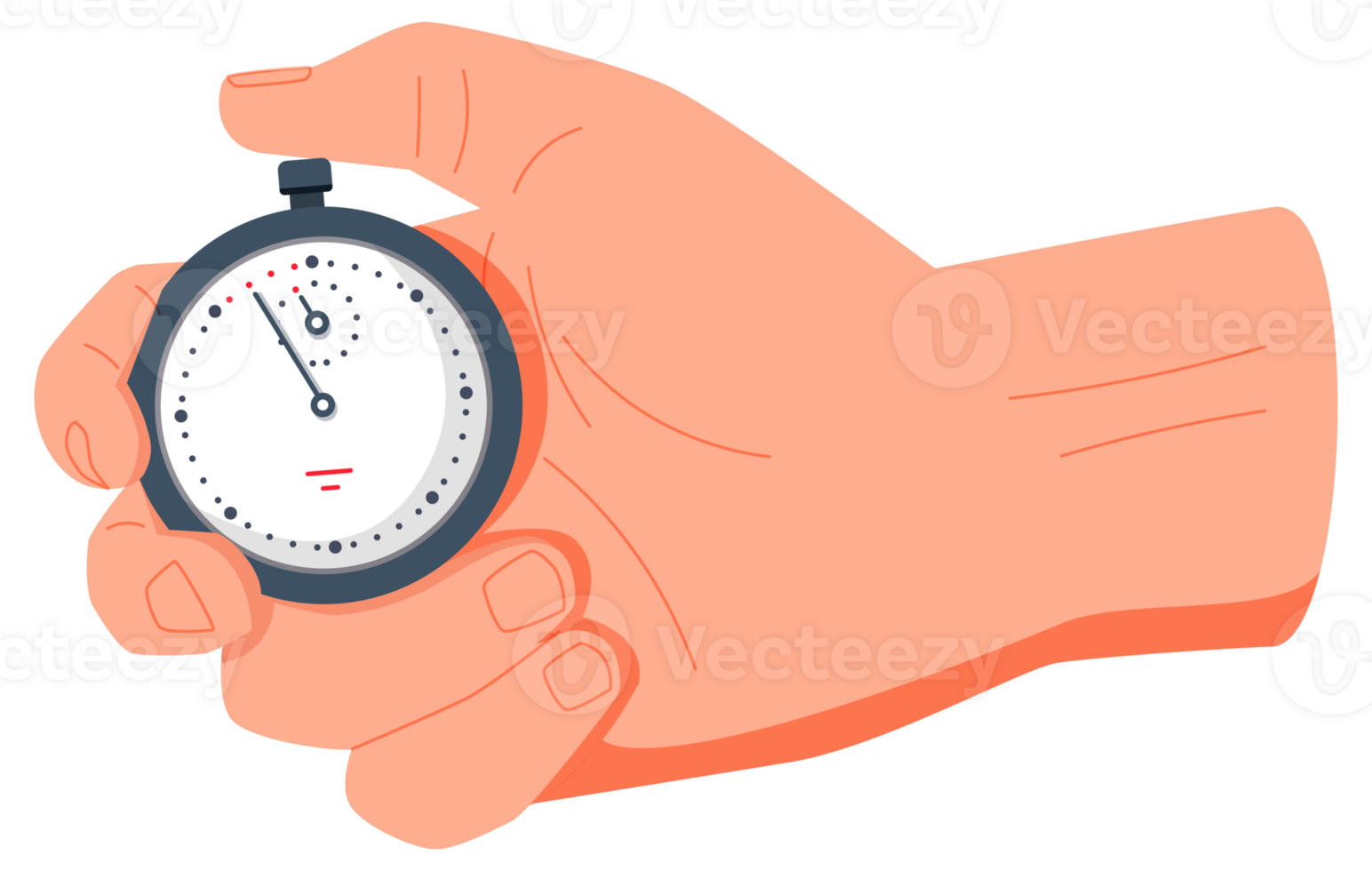 Timer, Hand holds a stopwatch. Time management concept. png