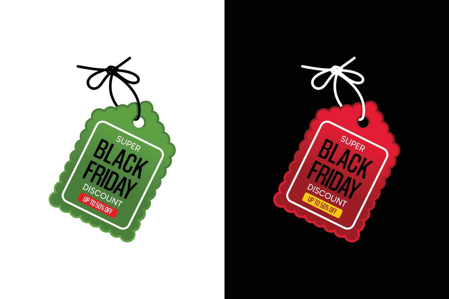 Black friday sale banner price tag template design vector