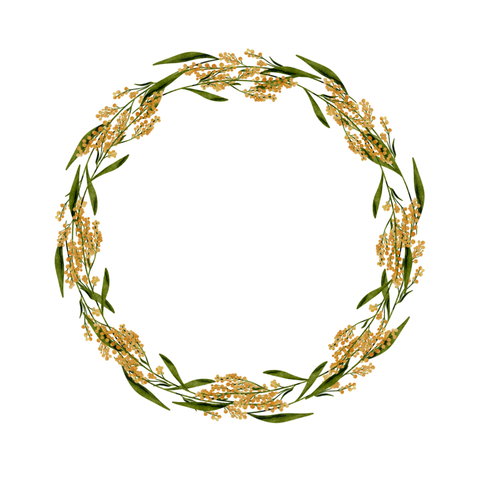 Floral Wreath Illustration with Spring Flowers, Pastel Colors, and Elegant Branches for Holiday Poster png
