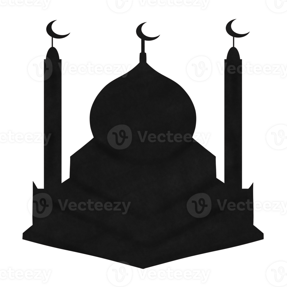 Silhouette of mosque png