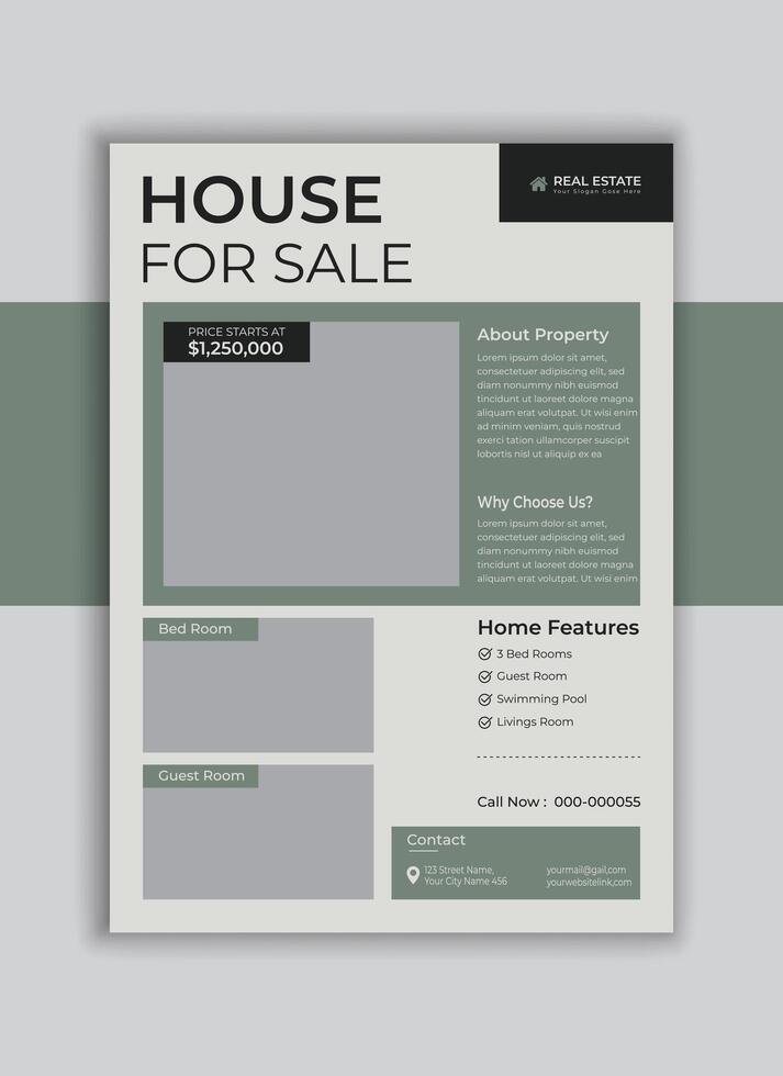 Chic and Simple Real Estate Promotion Flyer vector