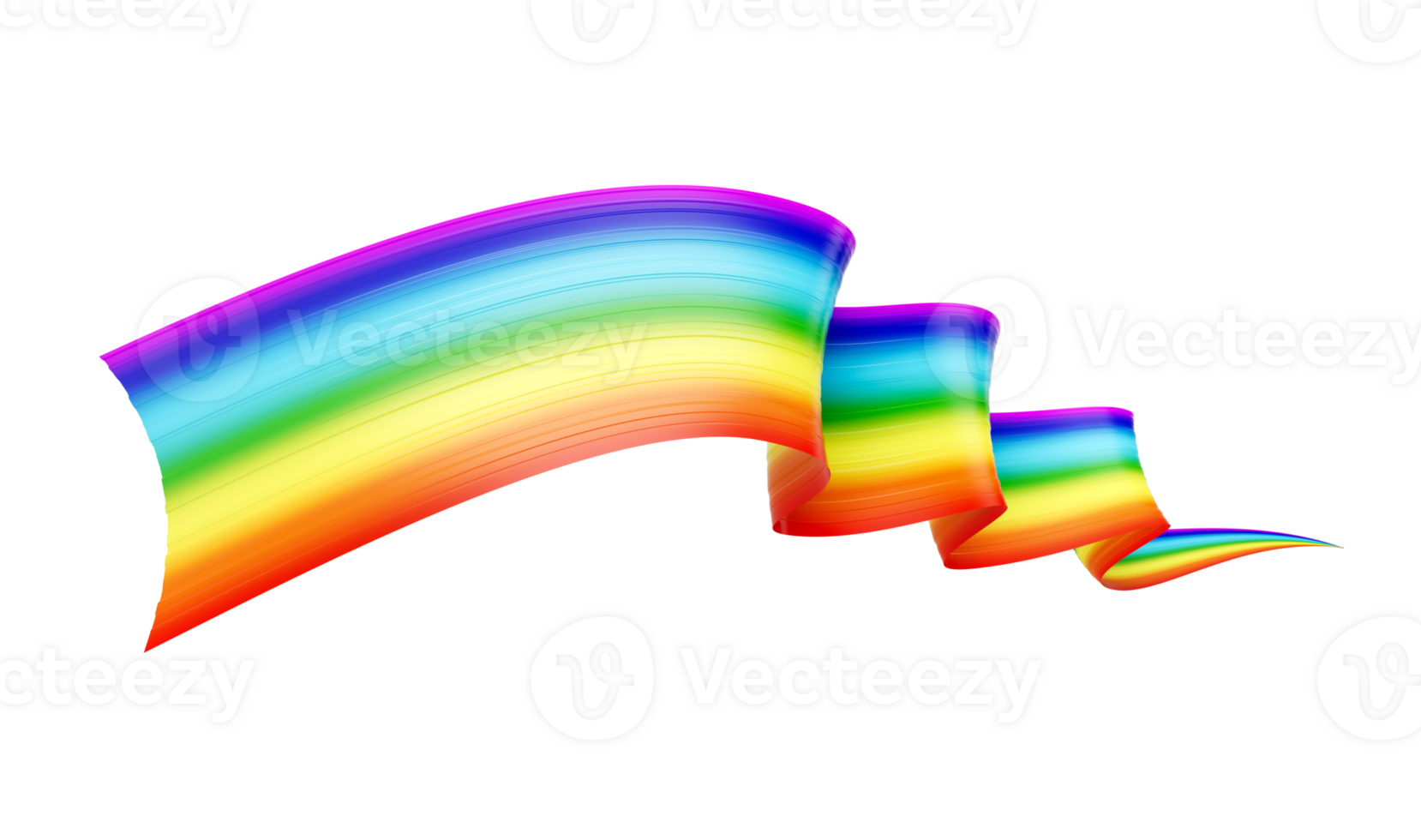 3d Flag Of Rainbow 3d Waving Ribbon Flag, 3d Illustration png