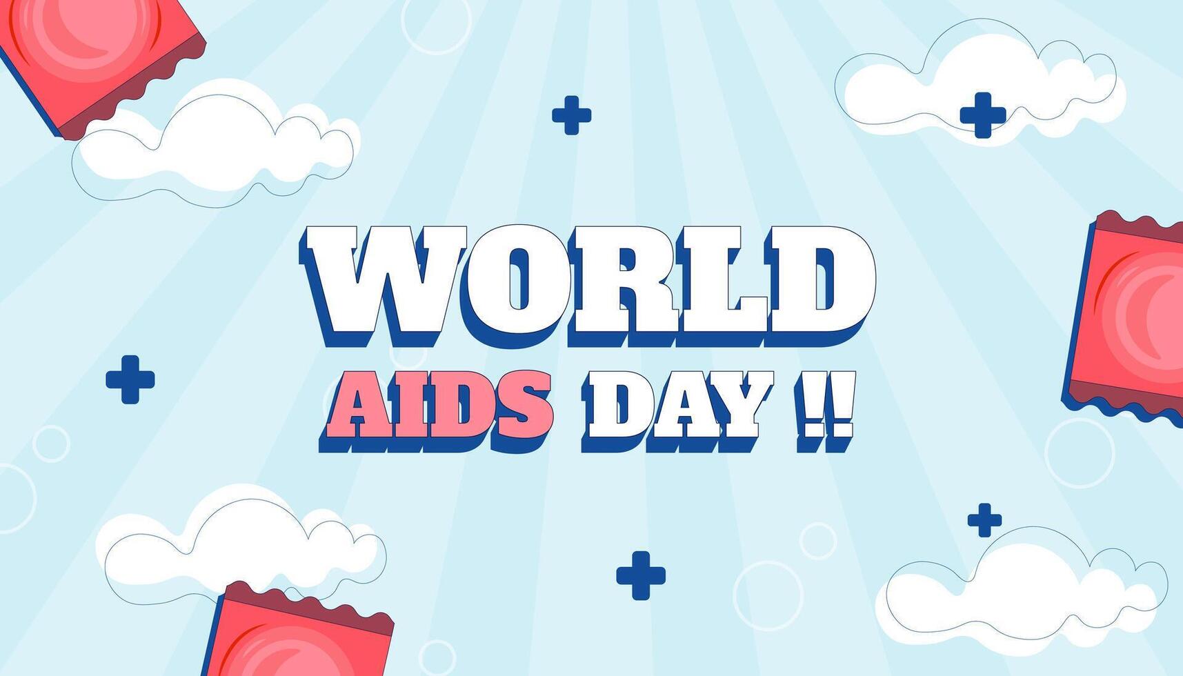 world aids day template with soft colors vector