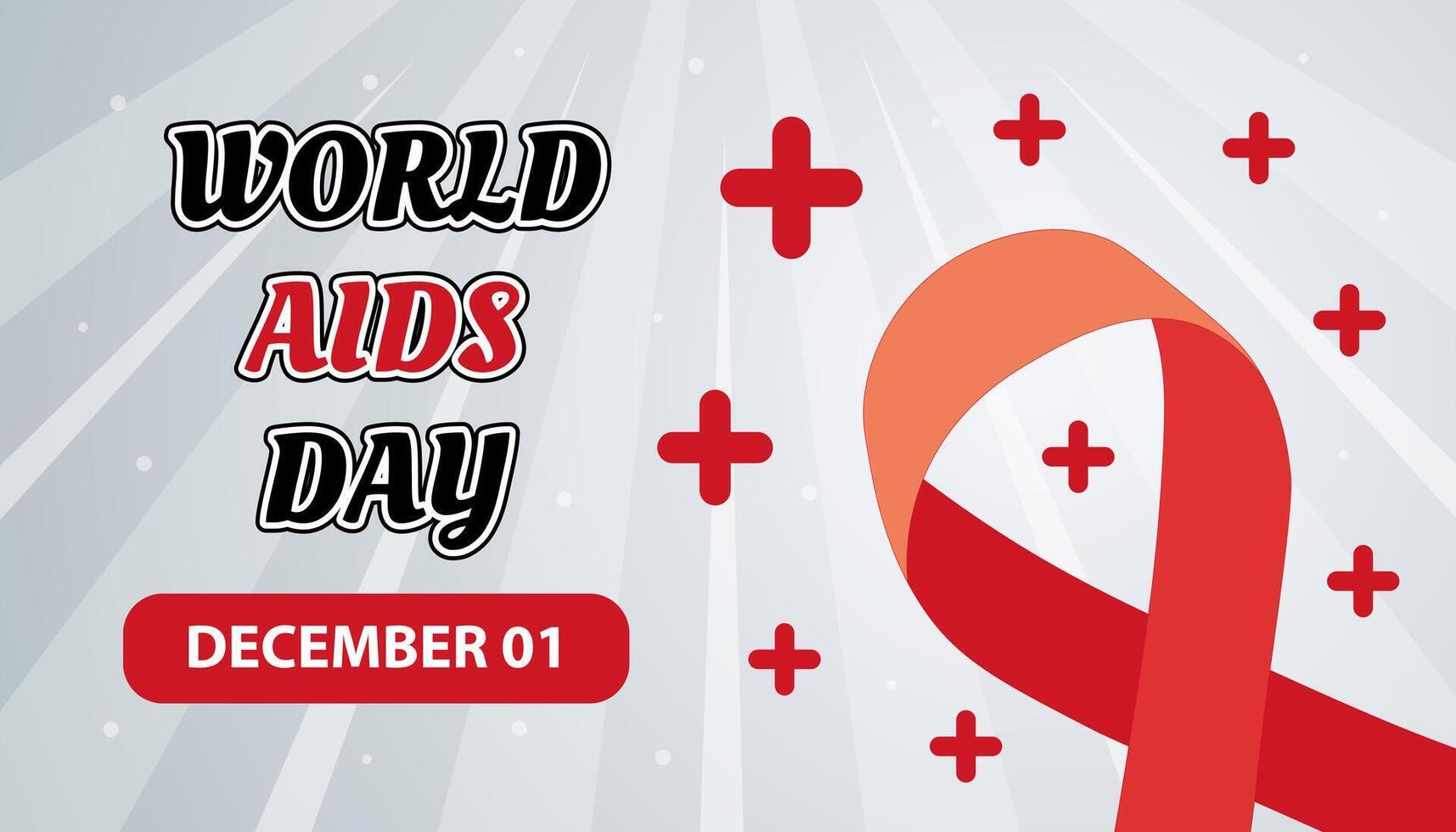 modern world aids day template vector