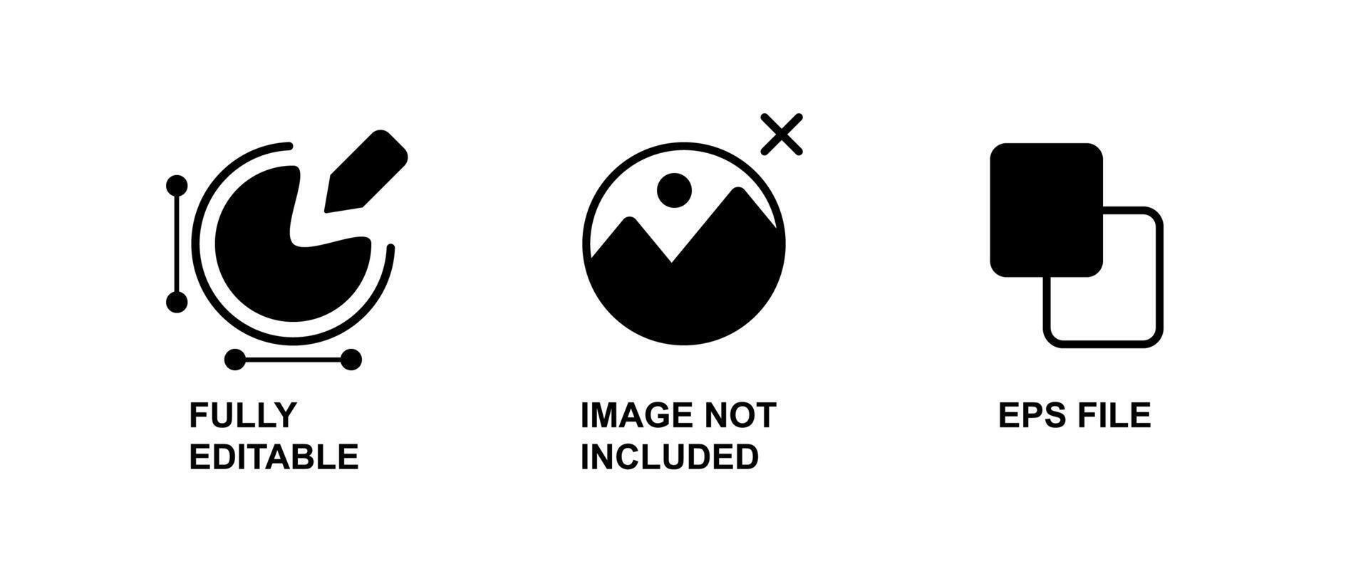 Fully editable icons vector