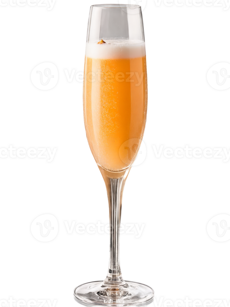 Bellini champagne flute captures the famous Venetian cocktail of prosecco and peach puree garnished png