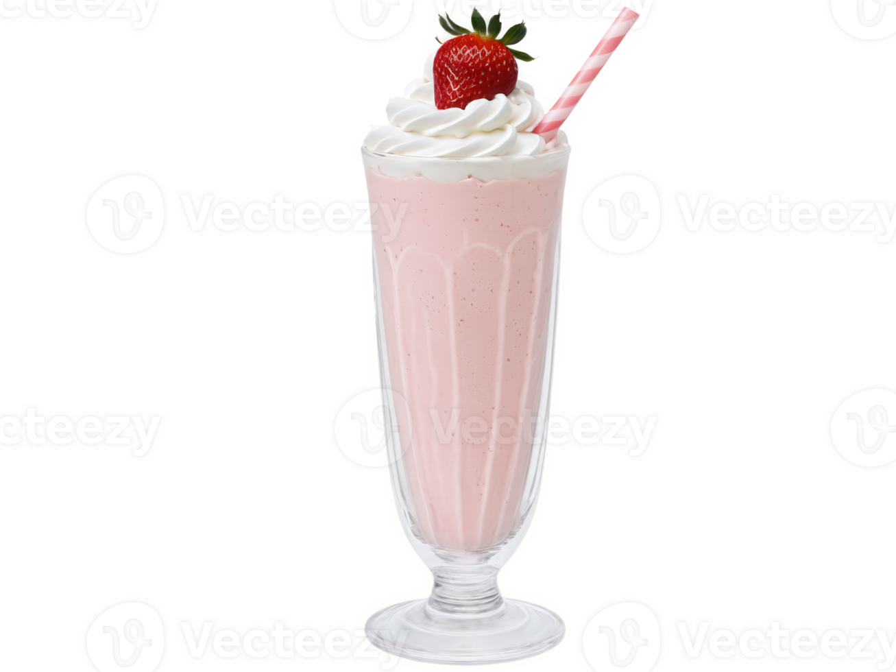 Strawberry Milkshake in a Tall Glass A creamy, pale pink strawberry milkshake served in a tall, clear glass. The thick png