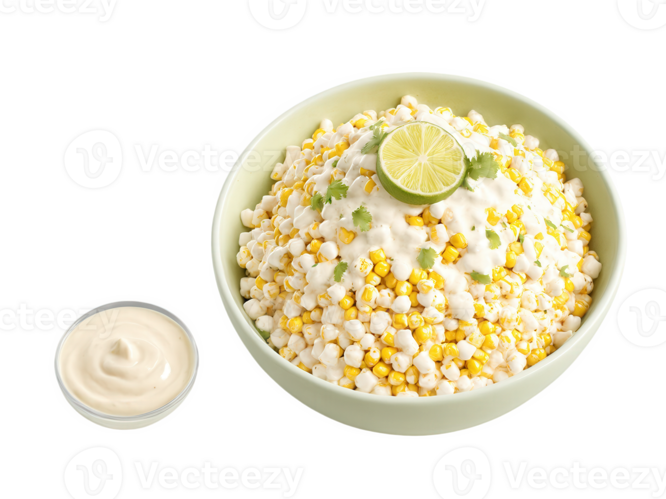 Mexican Street Corn Salad A creamy, tangy salad made with grilled corn, mayonnaise, chili powder, lime, and cotija cheese. png
