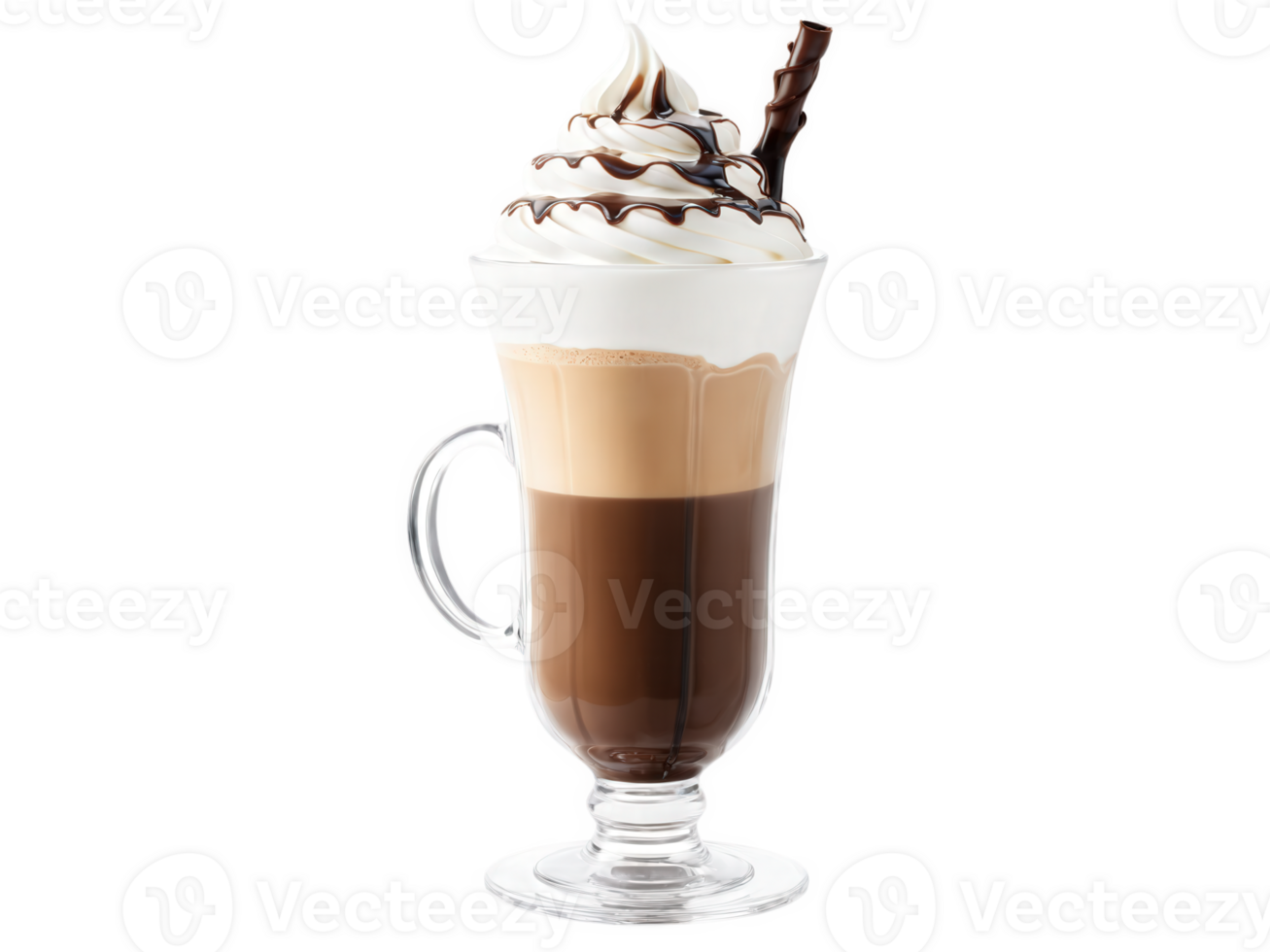 Mocha A chocolate-flavored coffee made with espresso, steamed milk, and chocolate syrup. From the side, the rich, dark brown coffee png