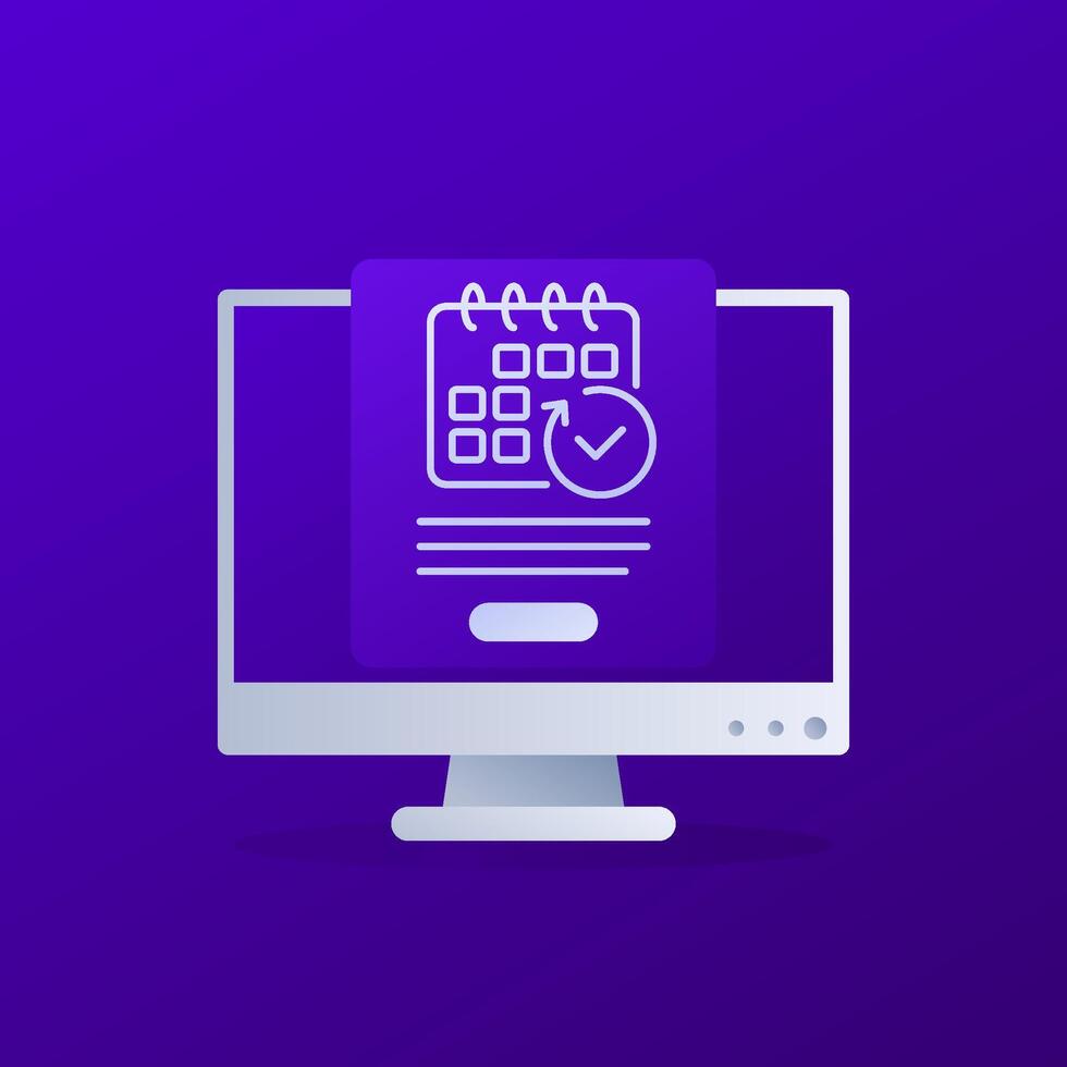 subscription, automatic monthly payments, design with line icon vector