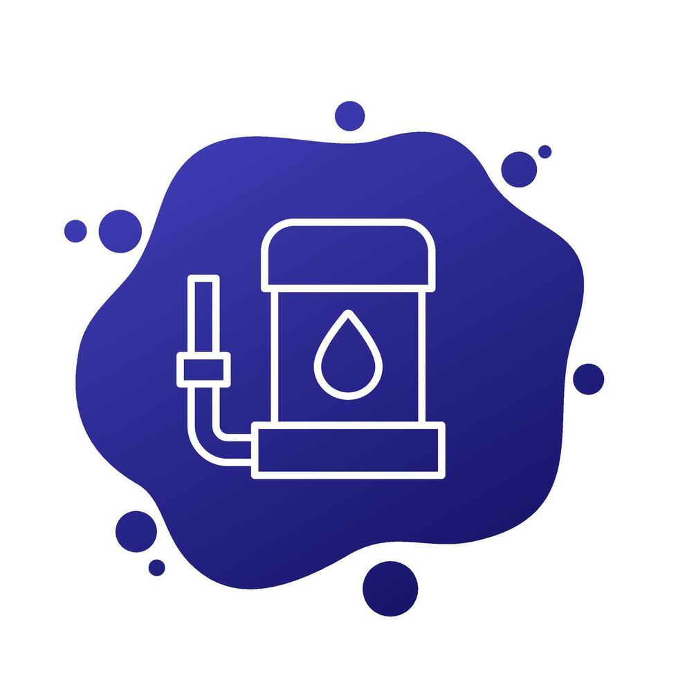 sump pump icon in line design vector