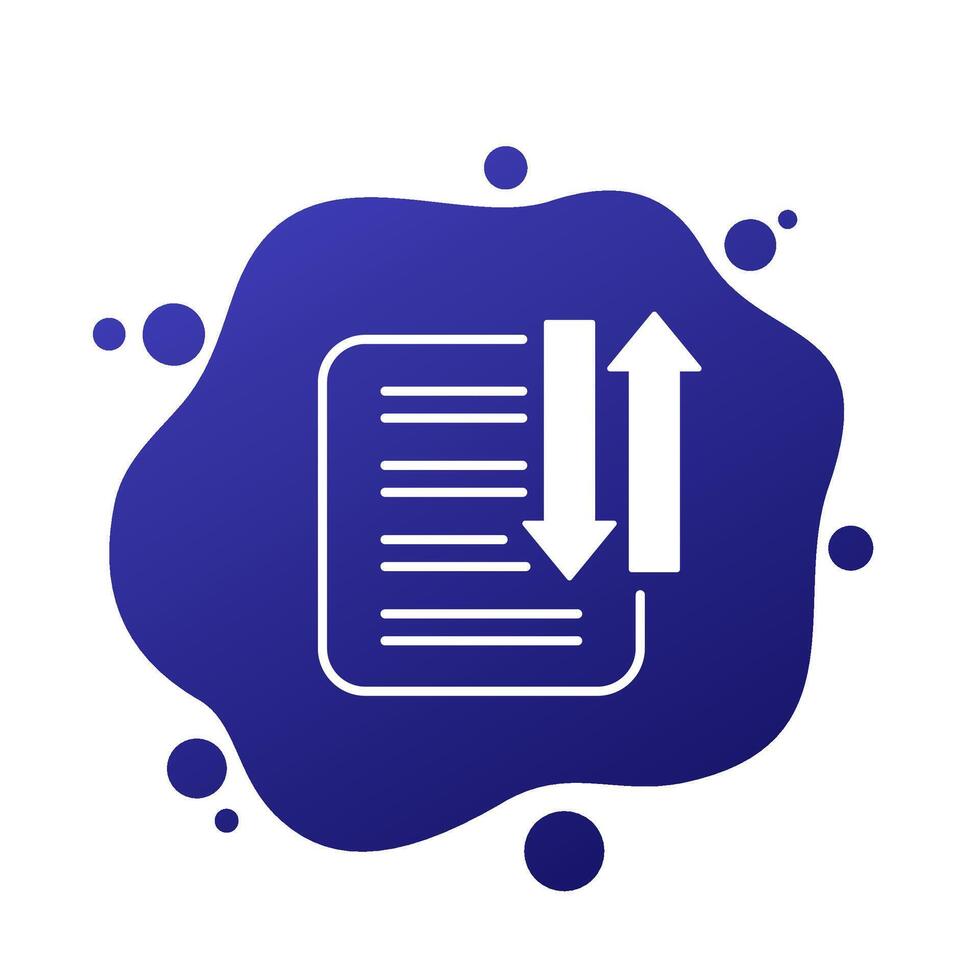 case priority icon with a document, vector