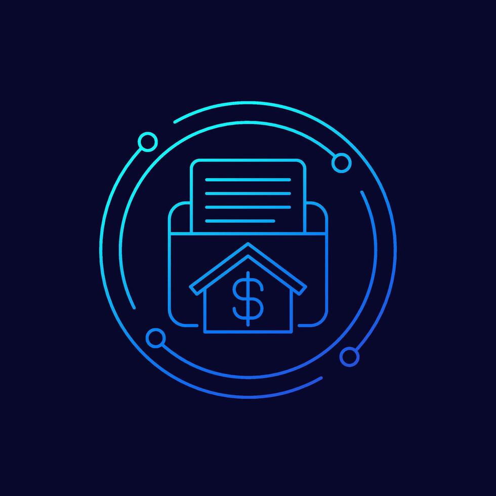 collateral icon in linear design vector