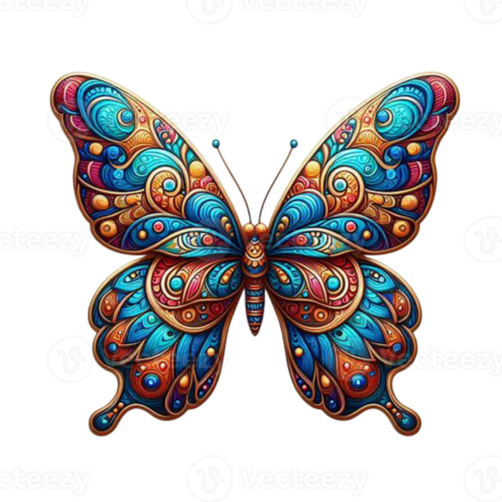 Colourful unique butterfly decoration high quality image png