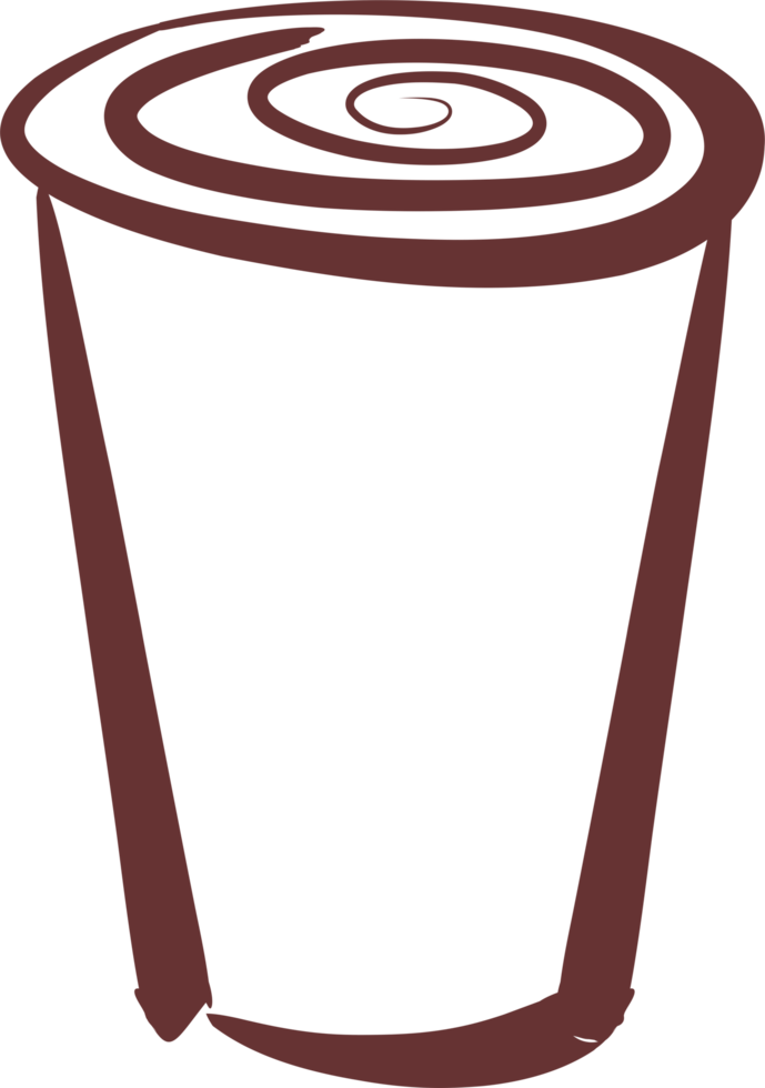 Coffee cup logo art line icon png
