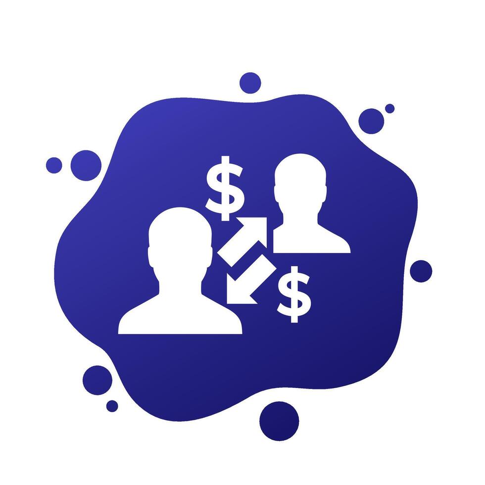 employee turnover cost icon vector