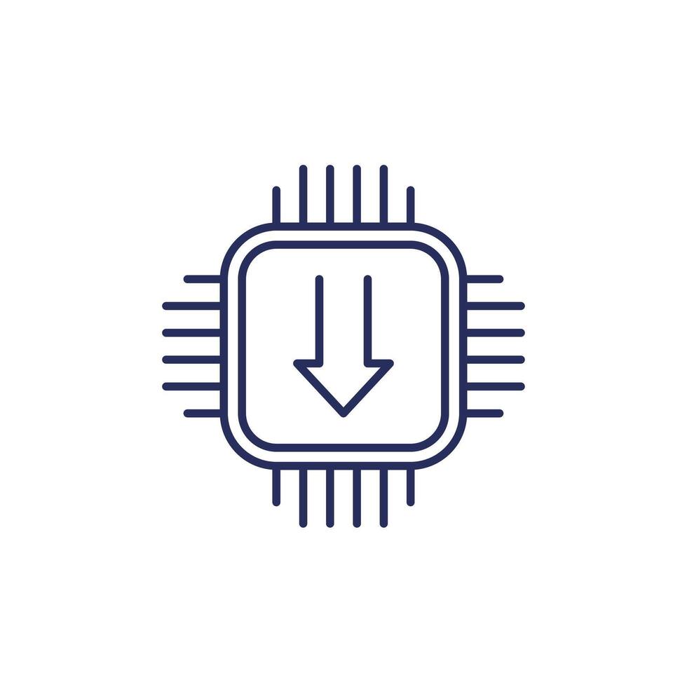 firmware update line icon, 53457334 Vector Art at Vecteezy