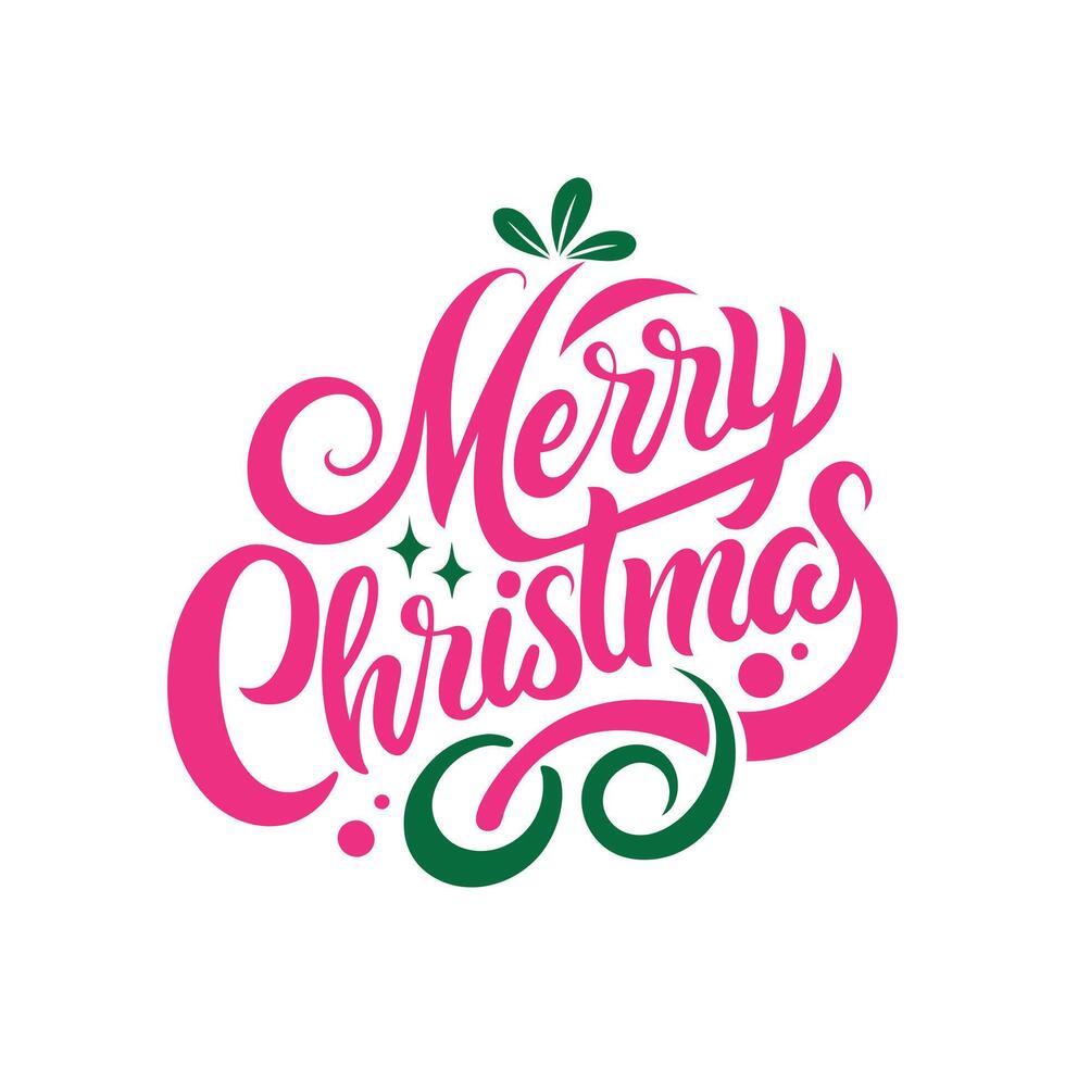 Christmas text design vector