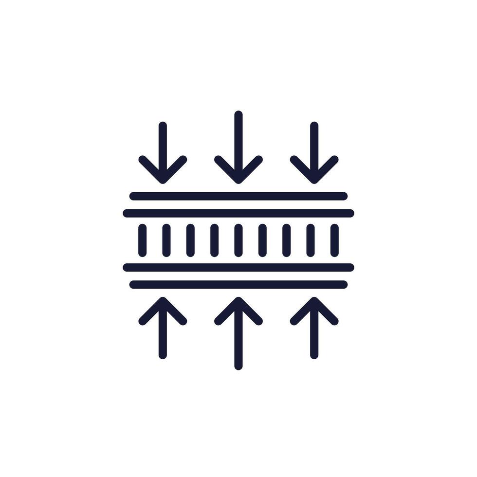 thick, thickness icon, line vector