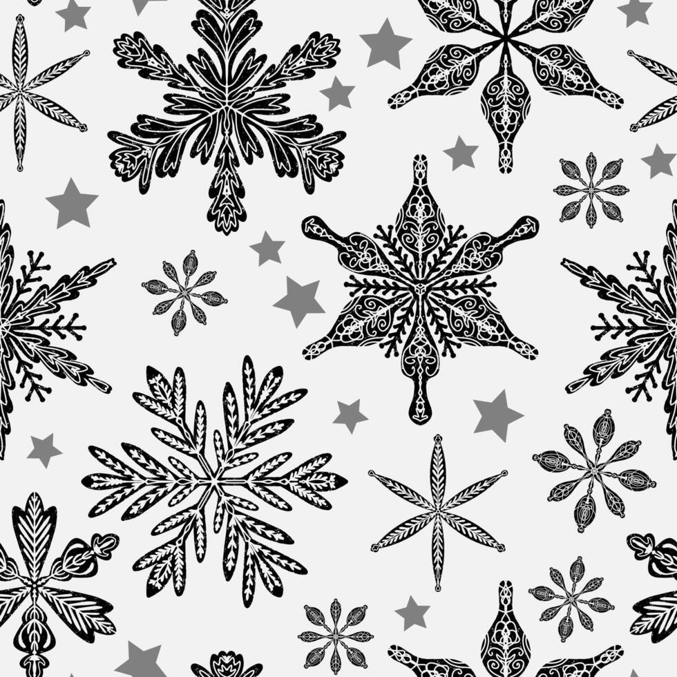 a black and white snowflake pattern vector