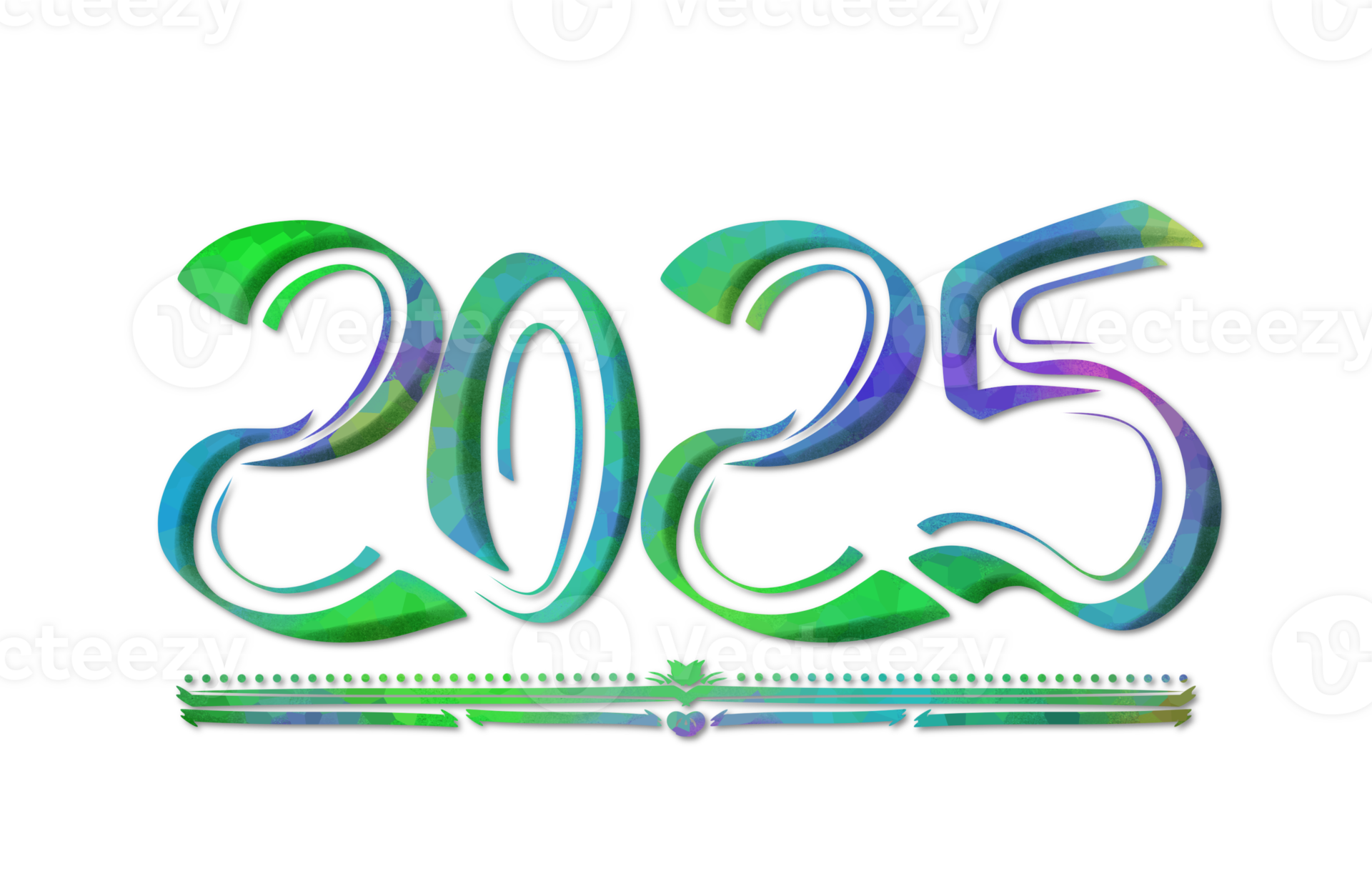 New Year 2025 design element 53457636 PNG