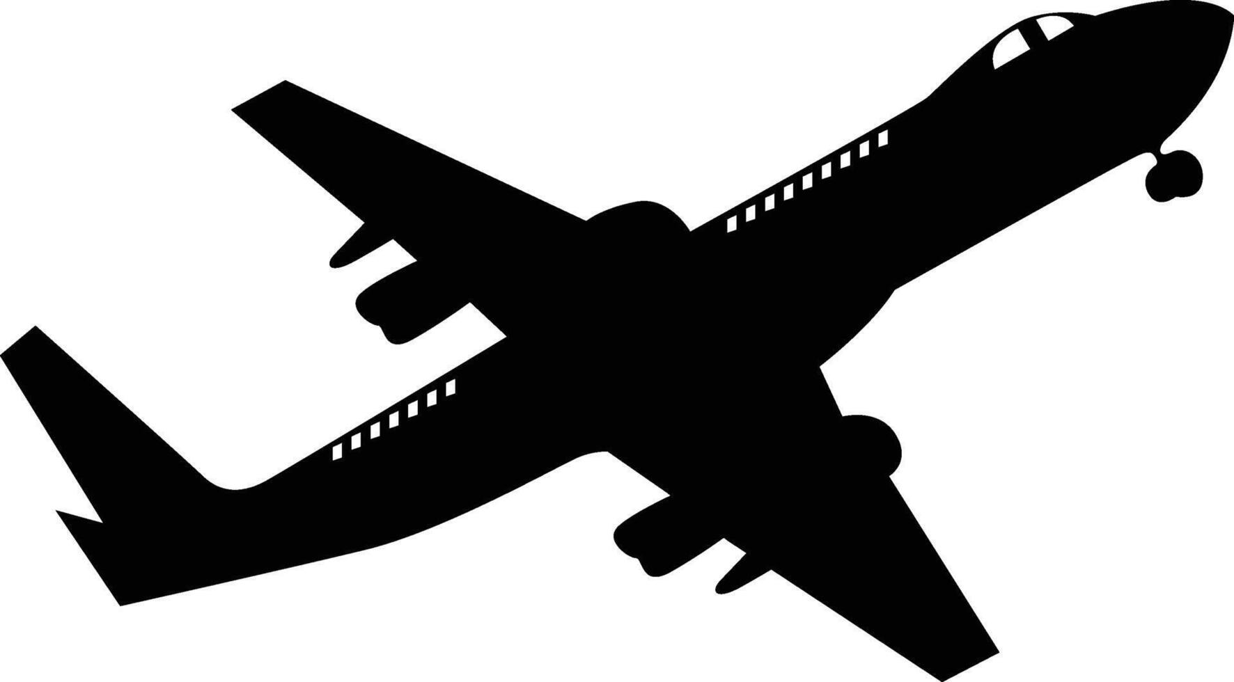 Plane silhouette illustration vector