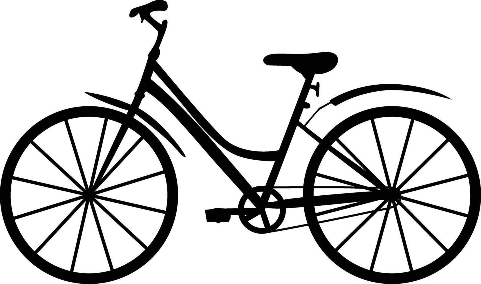 Bicycle silhouette illustration vector