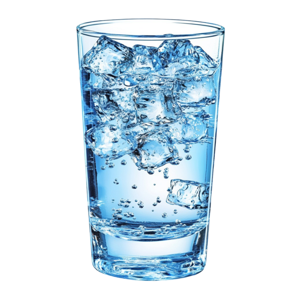 Refreshing Sparkling Water Drink in Glass png