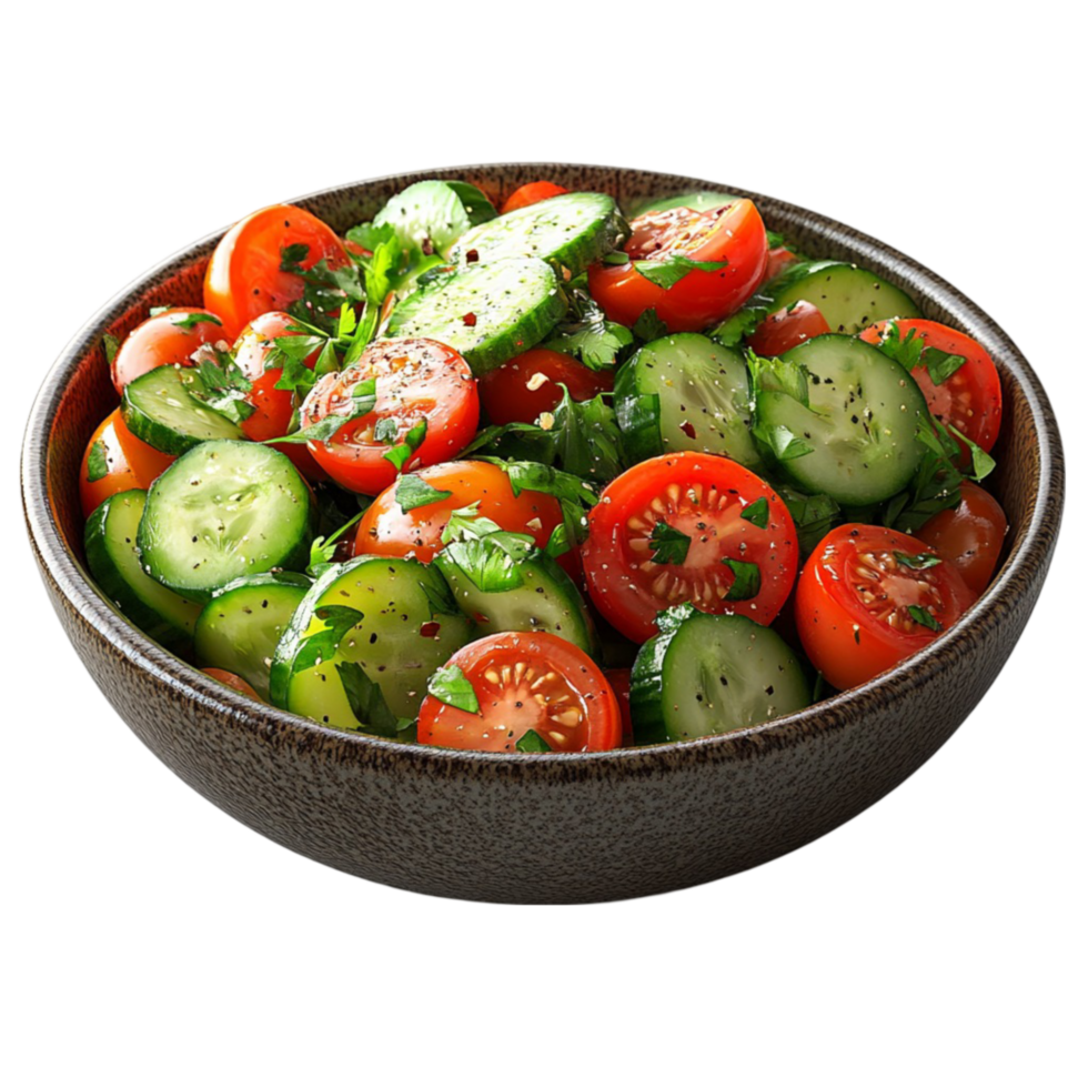 Cucumber Tomato Salad with Herbs png