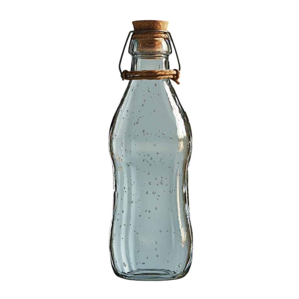Glass Bottle with Metal Cap png