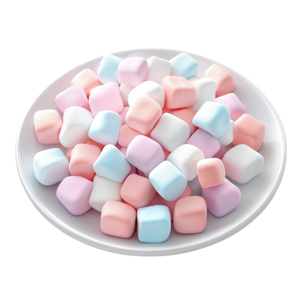 Plate Full of Marshmallows png