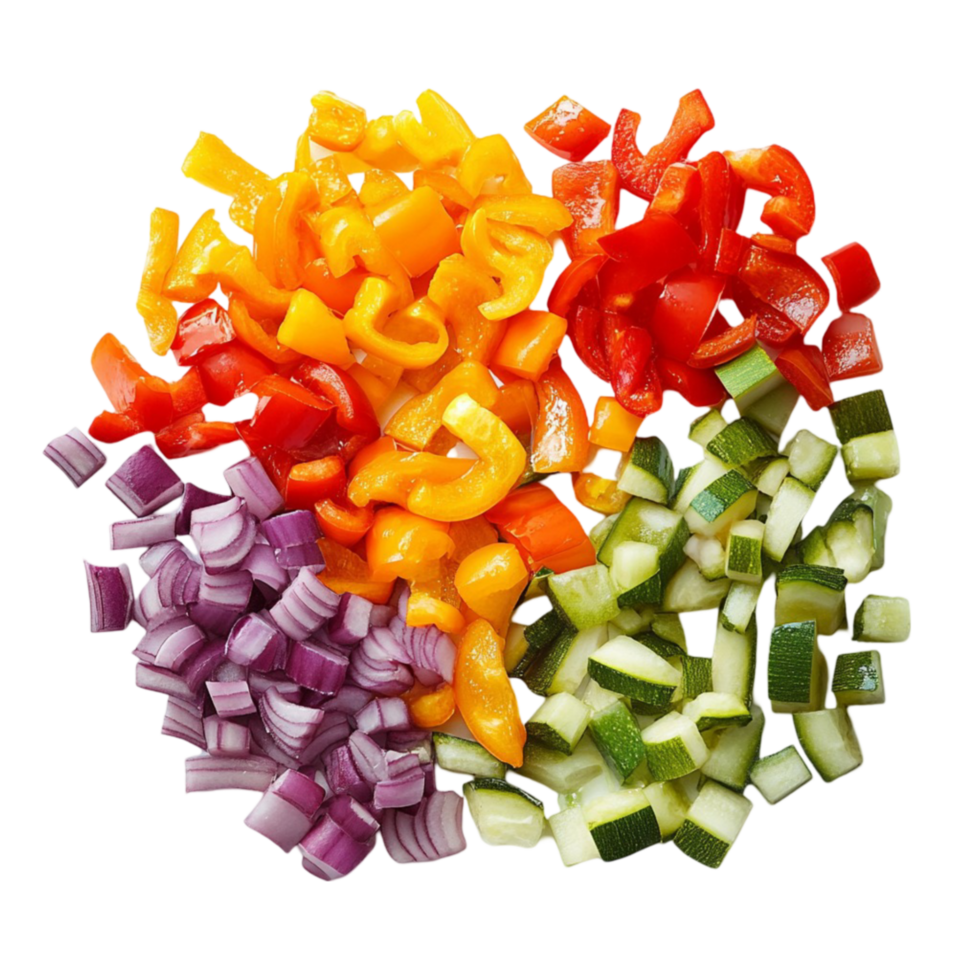 Circular Arrangement of Different Vegetables png