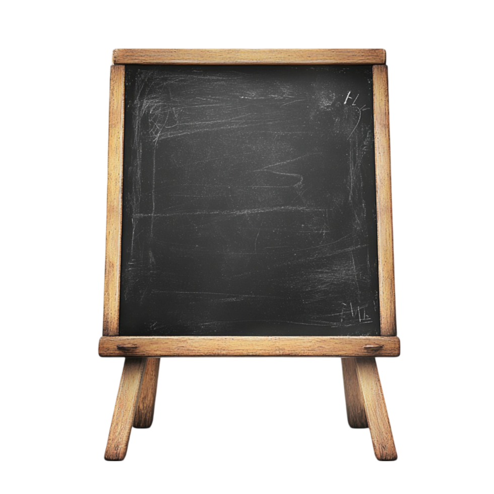 Blank Wooden Chalkboard on Stand png
