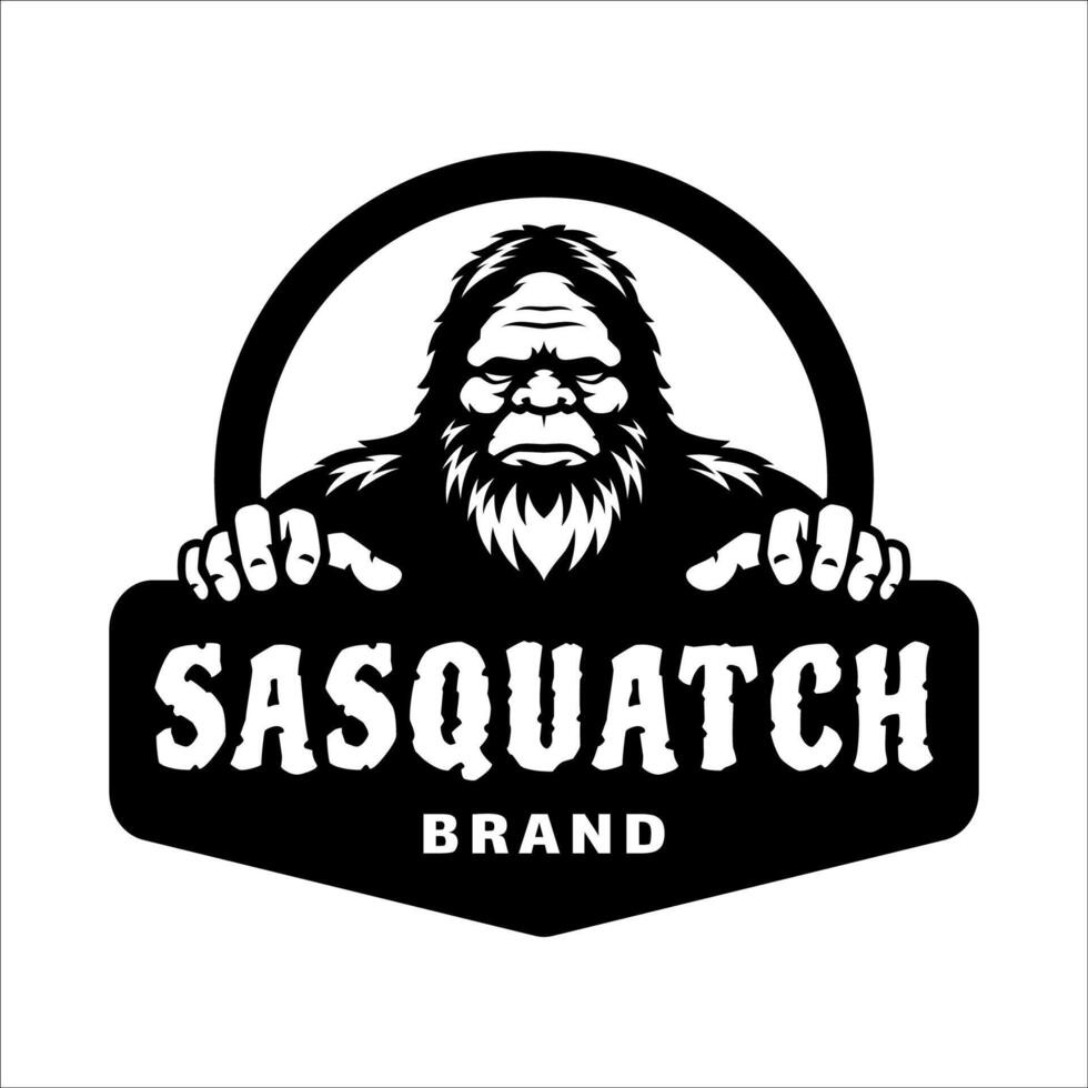 SASQUATCH BIGFOOT CHARACTER MASCOT LOGO vector