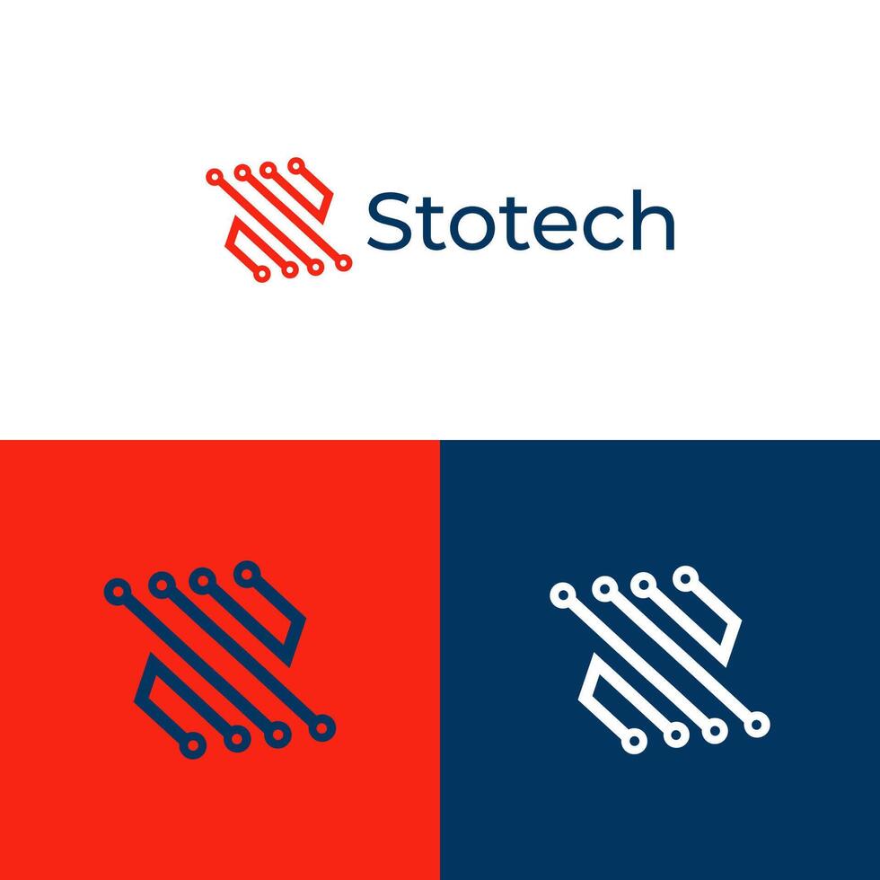Creative S icon Technology company logo design vector
