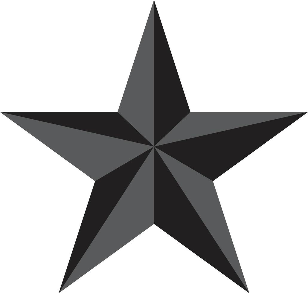 3D star design vector