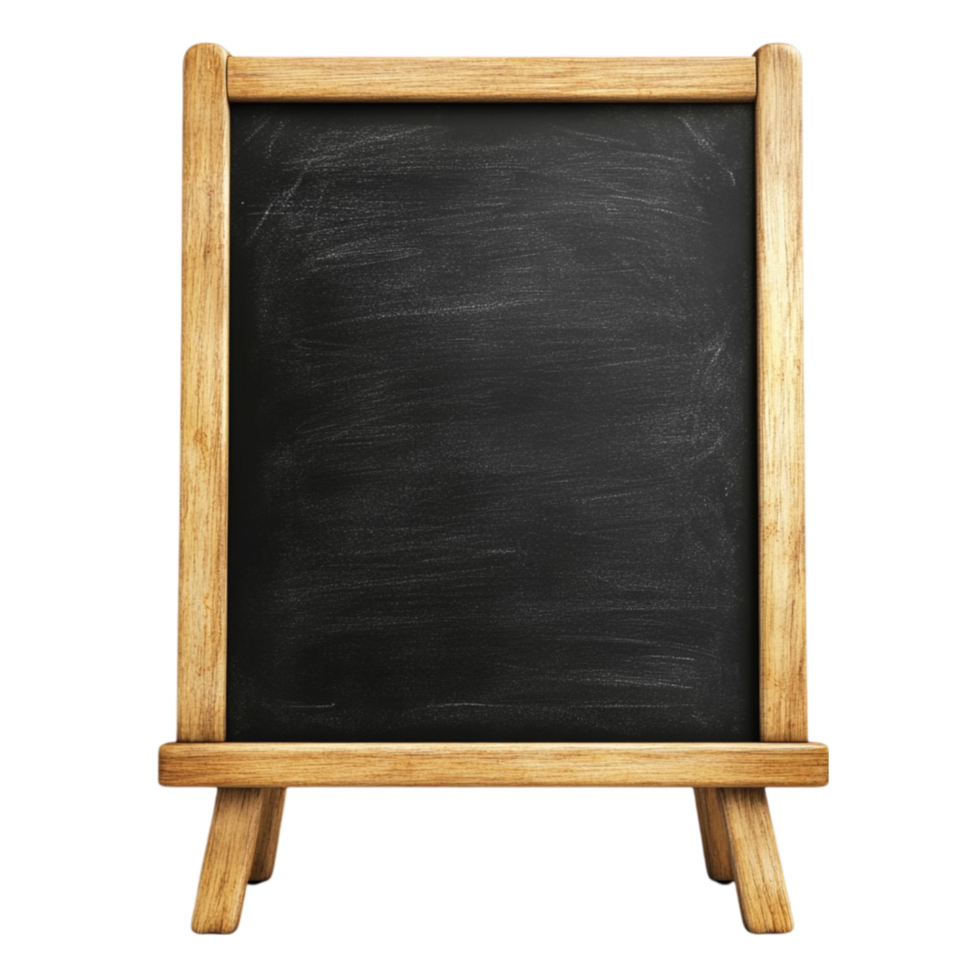 Blackboard with Wooden Stand png