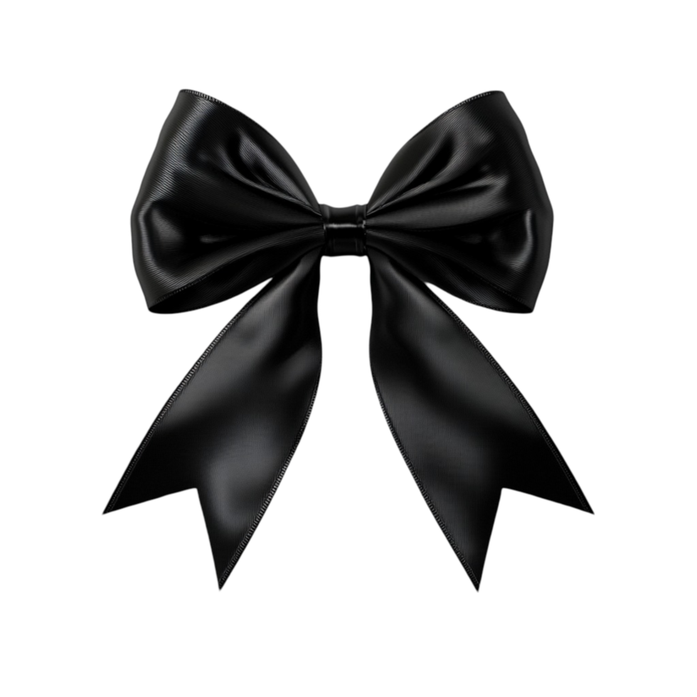 Black Bow on Transparent Background png