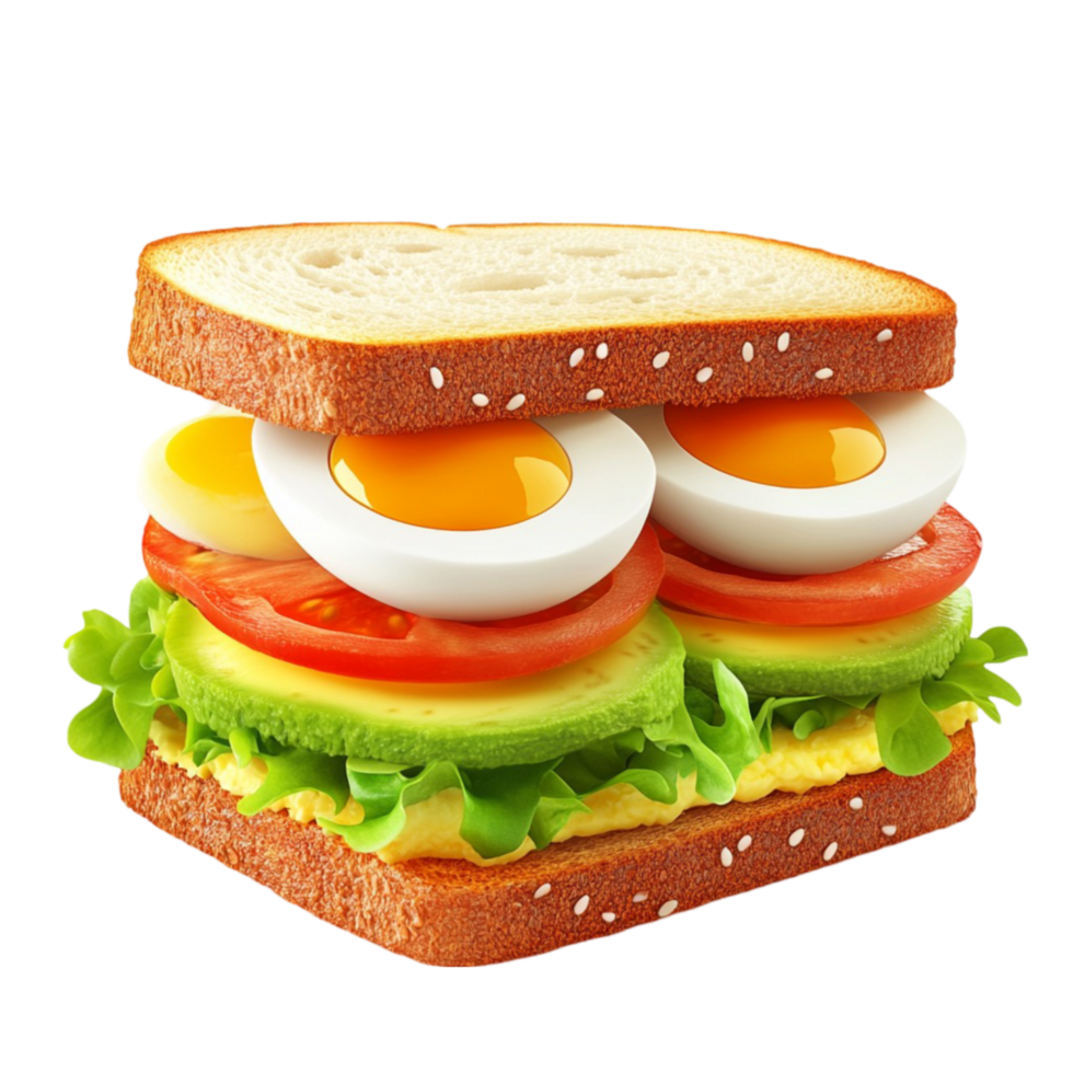 Sandwich with Fresh Vegetables png