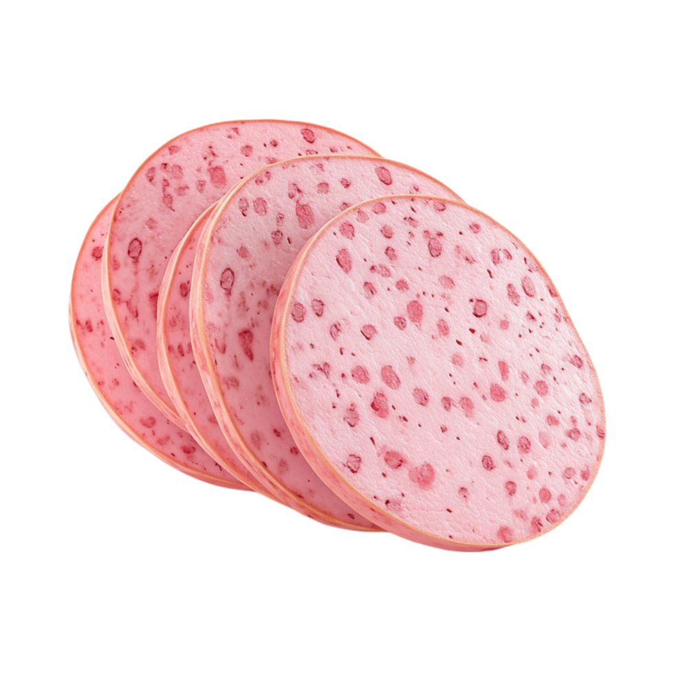 Fresh Sliced Bologna Meat png
