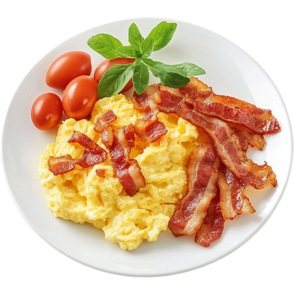 Scrambled Eggs with Bacon png