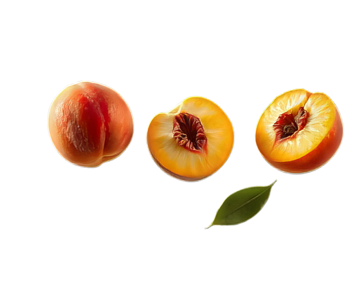 Juicy Peaches and Vibrant Leaves in Motion png